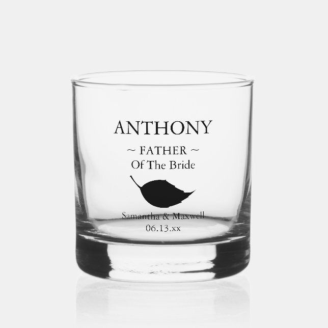 Verre À Whisky Père de la mariée Soirée de mariage personnalisée (Recto)