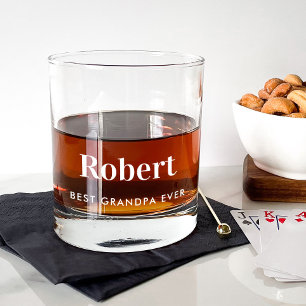 Verre À Whisky Personnalisé Meilleur Grand-Père Jamais Monogramme