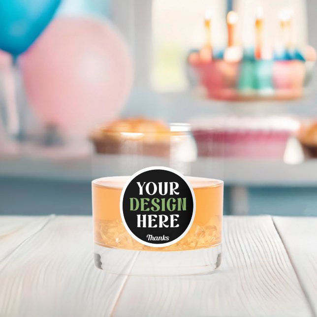 Verre À Whisky personnalisé, unique, élégant et minimaliste (Insitu (Baby Shower))