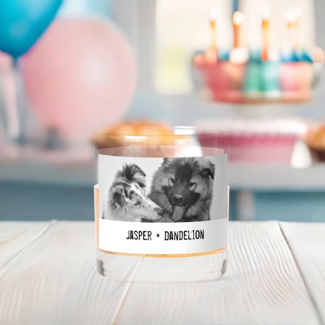 Verre À Whisky Photo simple, moderne personnalisée pour animaux d (Insitu (Baby Shower))