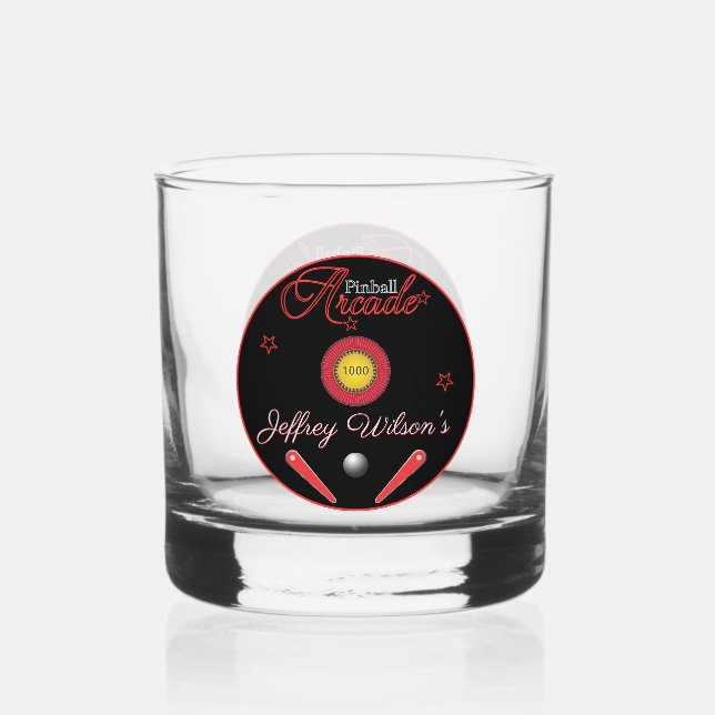 Verre À Whisky Pinball Arcade Drinkware Rocks (Recto)