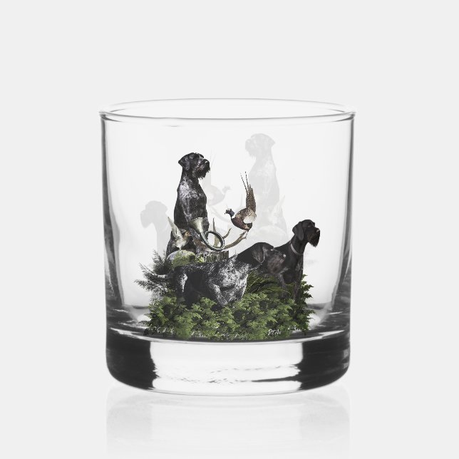 Verre À Whisky Pointeur À poils durs allemand (Recto)