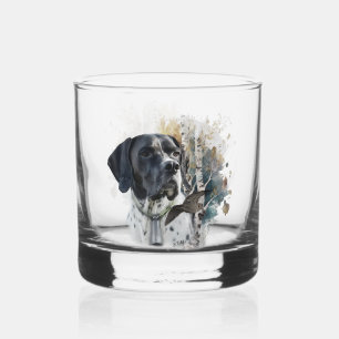 Verre À Whisky Pointeur anglais, Saison de chasse en bois, Art