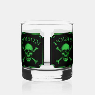 Verre À Whisky Poison Crâne et os croisés Halloween Design Imprim