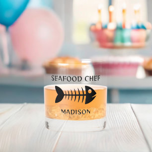 Verre À Whisky Poisson de nom et de texte personnalisés