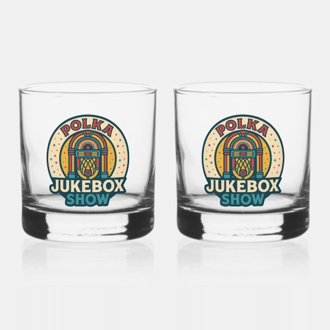 Verre À Whisky Polka Jukebox Logo Drinkware Set (Recto)