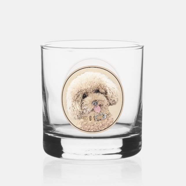 Verre À Whisky Poodle Miniature Toy Apricot Crème Chien Brown Art (Recto)