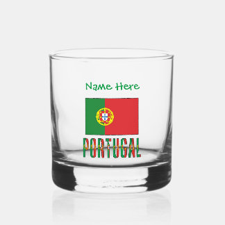 Verre À Whisky Portuguese Flag Green Personalized