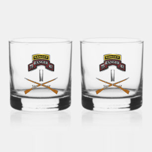 Verre À Whisky Premier lieutenant 1LT du 75e régiment de rangers