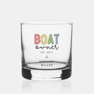 Verre À Whisky Propriétaire de bateau sur mesure établi Nouveau p
