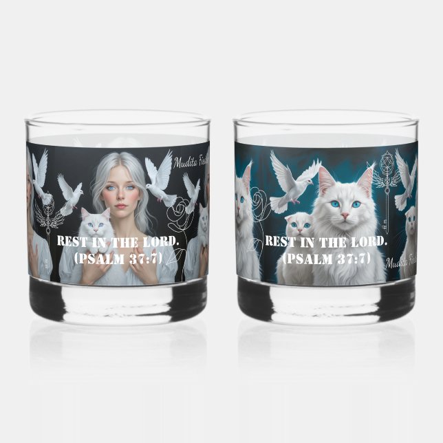 Verre À Whisky Rest in the Lord. (Psalm 37:7) (Recto)