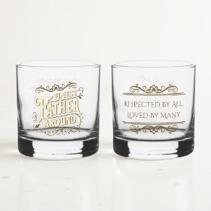 Verre À Whisky Rétro Vintage Cool Élégant Typographie Fête des Pè