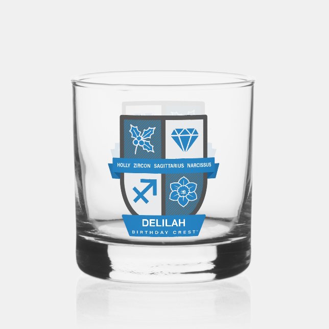 Verre À Whisky Sagittarius Birthday Crest™ December 1-21 (Recto)