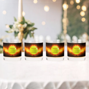 Verre À Whisky SlipperyJoe's jaune balle de feu de balle de feu r