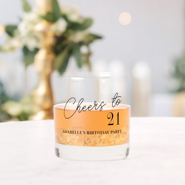 Verre À Whisky Soirée de 21 ans (Insitu (Mariage))