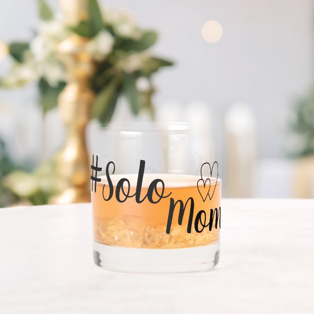 Verre À Whisky # Solo Mom Single Parent Drinkware Set (Insitu (Mariage))
