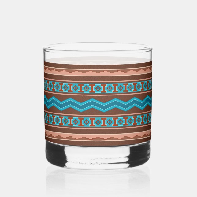Verre À Whisky Southwest Style Geometric Cameron Gorge Design (Recto)