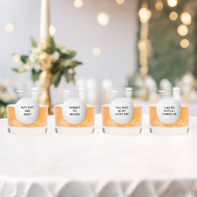 Verre À Whisky Thème de jeux de mots sur le golf (Insitu (Mariage))