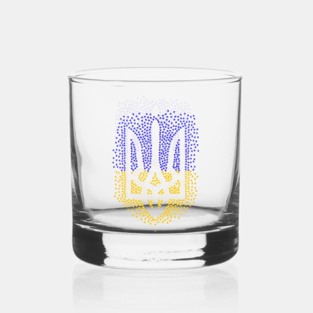 Verre À Whisky Trident heraldique ukrainien tryzub étoiles disper (Recto)