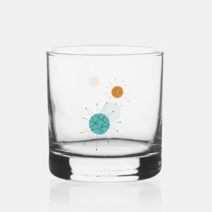 Verre À Whisky Turquoise Orange Franciscan Starburst MidCentury