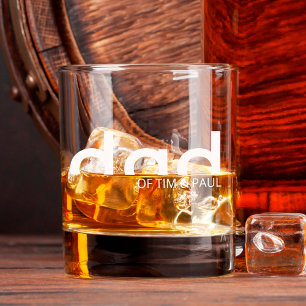 Verre À Whisky Typographie moderne simple papa