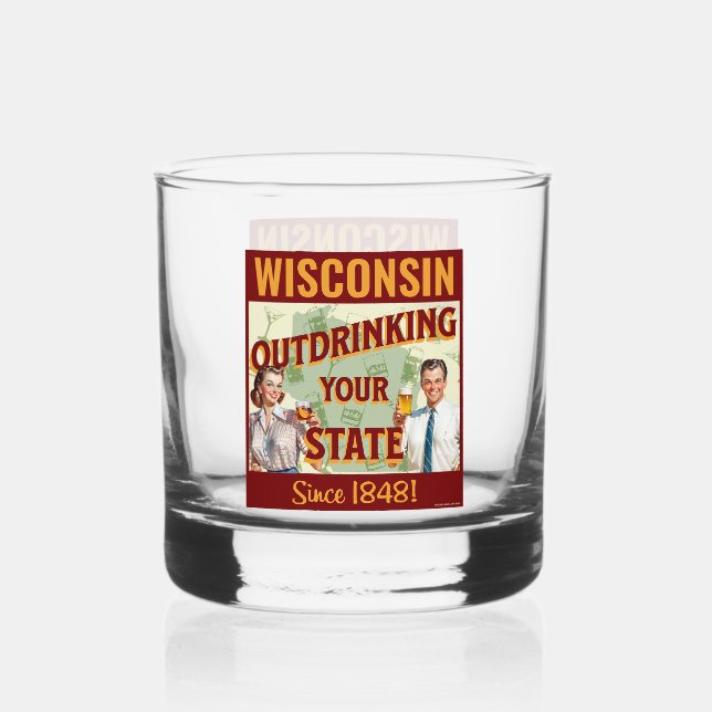 Verre À Whisky Wisconsin Sortir Votre État Depuis 1848 (Recto)