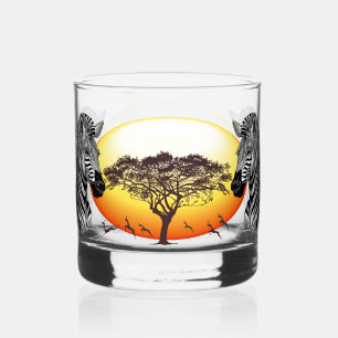 Verre À Whisky Zebra African Savanna Wild Animal