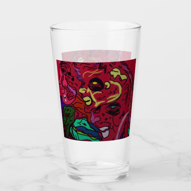 Verre Abstract Moon Galaxy Art  (Devant)