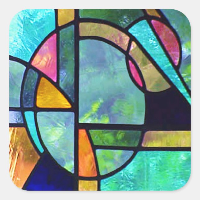 Verre Abstrait 1 Sticker (Devant)