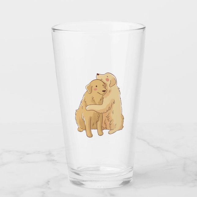 Verre Accroche de Golden Retriever (Devant)