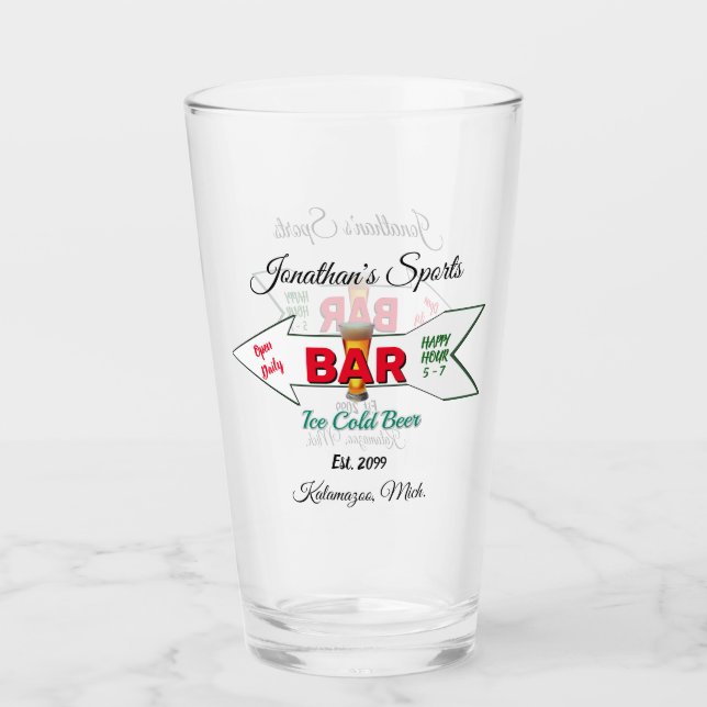 Verre Accueil Bar de sport Bière Soda Tumblasse Lunettes (Devant)