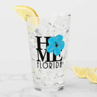 Verre ACCUEIL Florida Blue Hibiscus