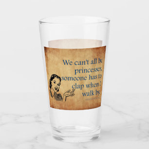 Verre Affiche rétro vintage des princesses de SlipperyJo
