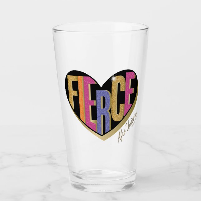 Verre Afro Unicorn Fierce Heart Design