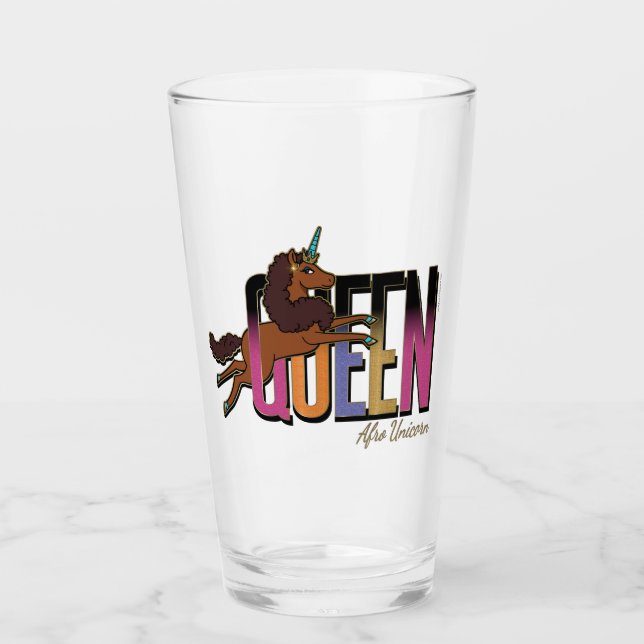 Verre Afro Unicorn Queen Design (Devant)