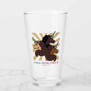 Verre Afro Unicorn Trio : Unique, Divine et Magique
