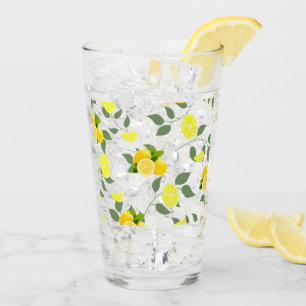 Verre Agrumes TROPICALES FRUITS D'ÉTÉ Citron orange tran