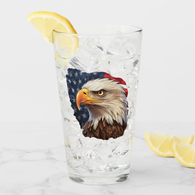 Verre Aigle à drapeau américain (Devant glace)