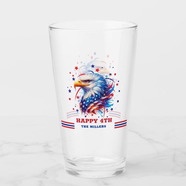 Verre Aigle patriotique américain (Devant)