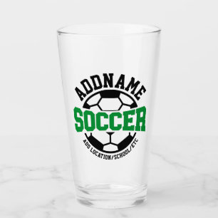 Verre AJOUT PERSONNALISÉ NOM Joueur de football Cravate-