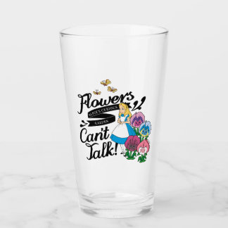 Verre Alice au pays des merveilles| Alice et les fleurs