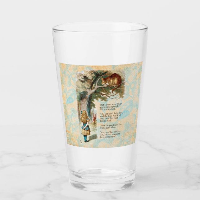 Verre Alice au pays des merveilles Cheshire Cat Mad (Devant)
