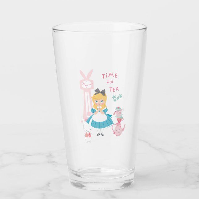 Verre Alice au pays des merveilles| Heure Du Thé (Devant)