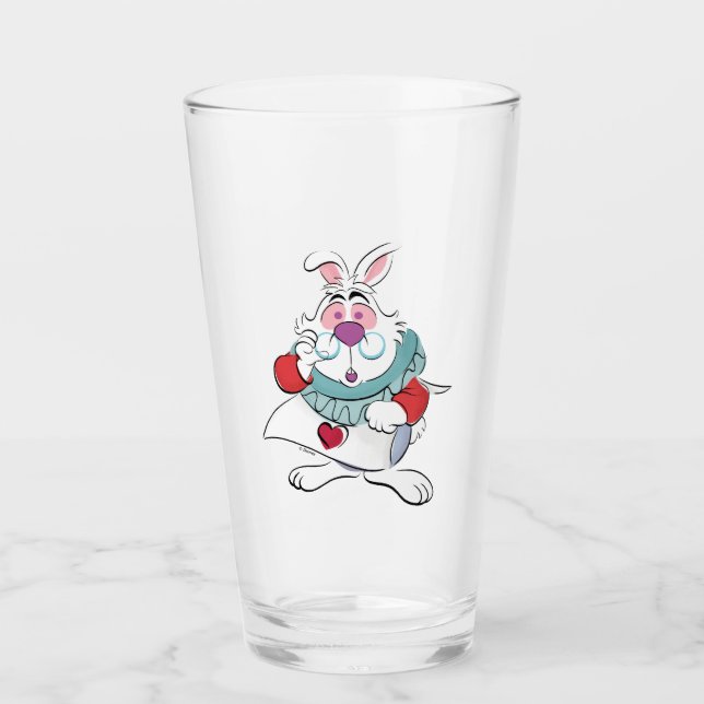Verre Alice au pays des merveilles| Le Lapin Blanc (Devant)