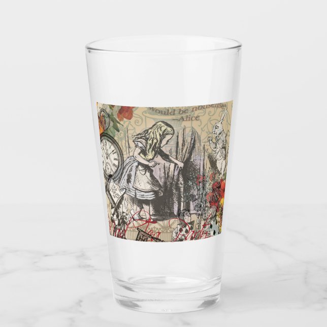 Verre Alice au pays des merveilles Rideau Art classique (Devant)