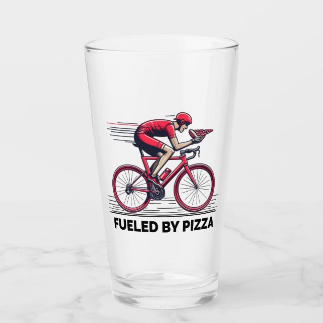 Verre Alimenté Par Pizza Cyclist (Devant)