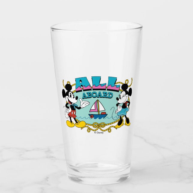 Verre All Aboard Vintage Mickey & Minnie Sailor Graphic (Devant)