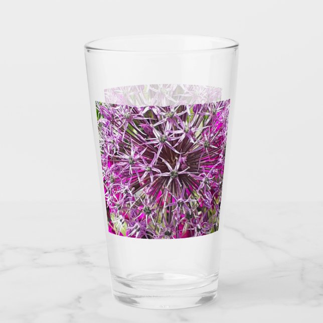 Verre Allium & Fleurs d'été (Devant)