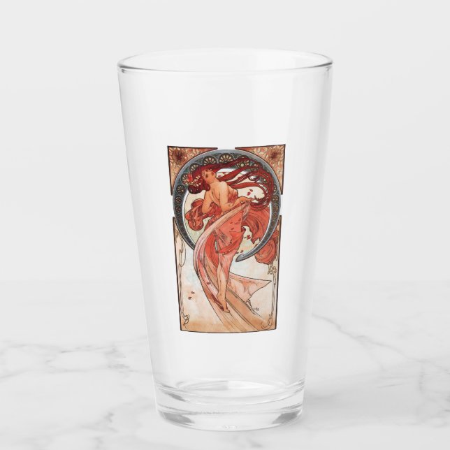 Verre Alphonse Mucha Dance 1898 Art Nouveau Vintage (Devant)