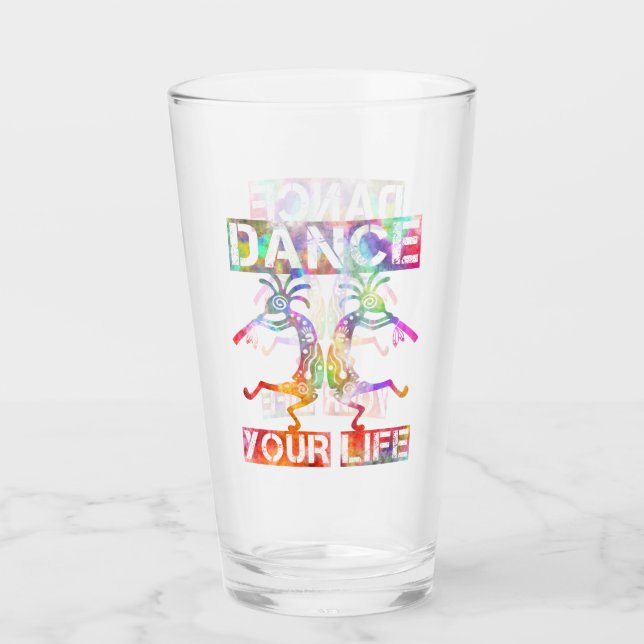 Verre Amérindiens Kokopelli - Dansez votre vie 3 (Devant)